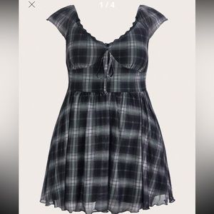 Plaid Stretchy Dress